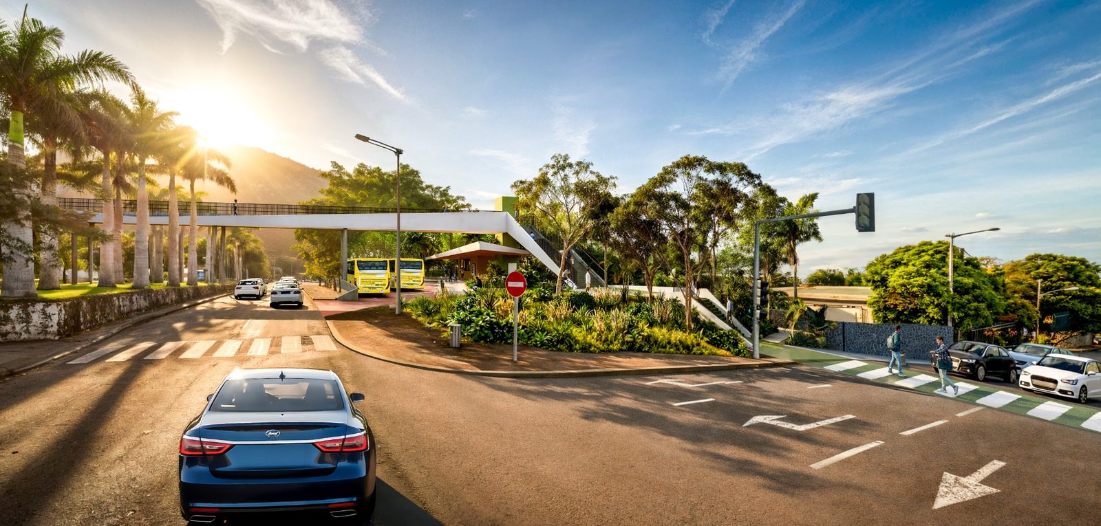 PEM Bertin à Saint-Denis_station_cars_jaunes